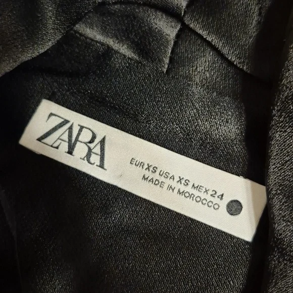 Zara Black Sequined Coat - Picture 11 of 13